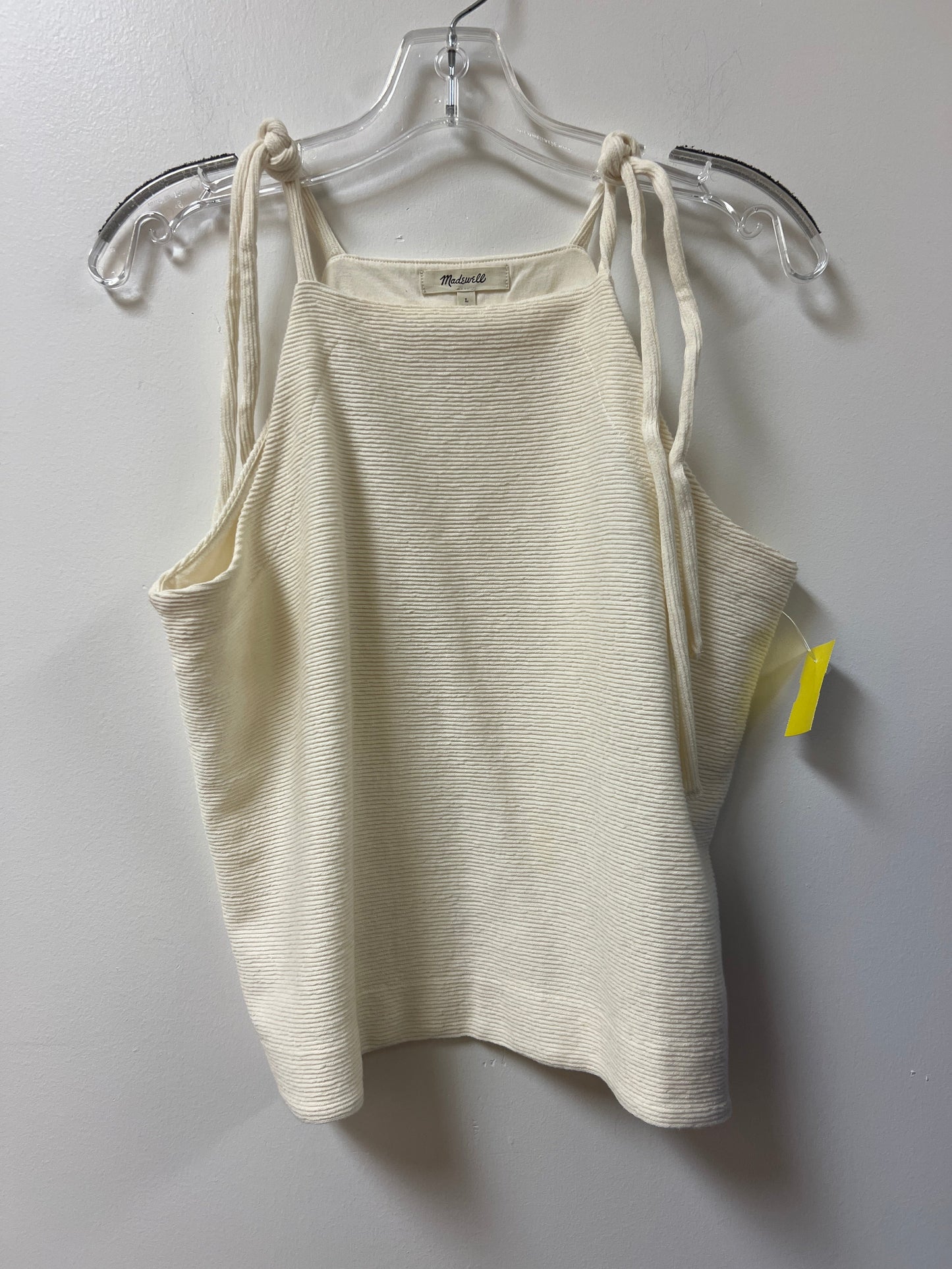 Top Sleeveless By Madewell In Cream, Size: L