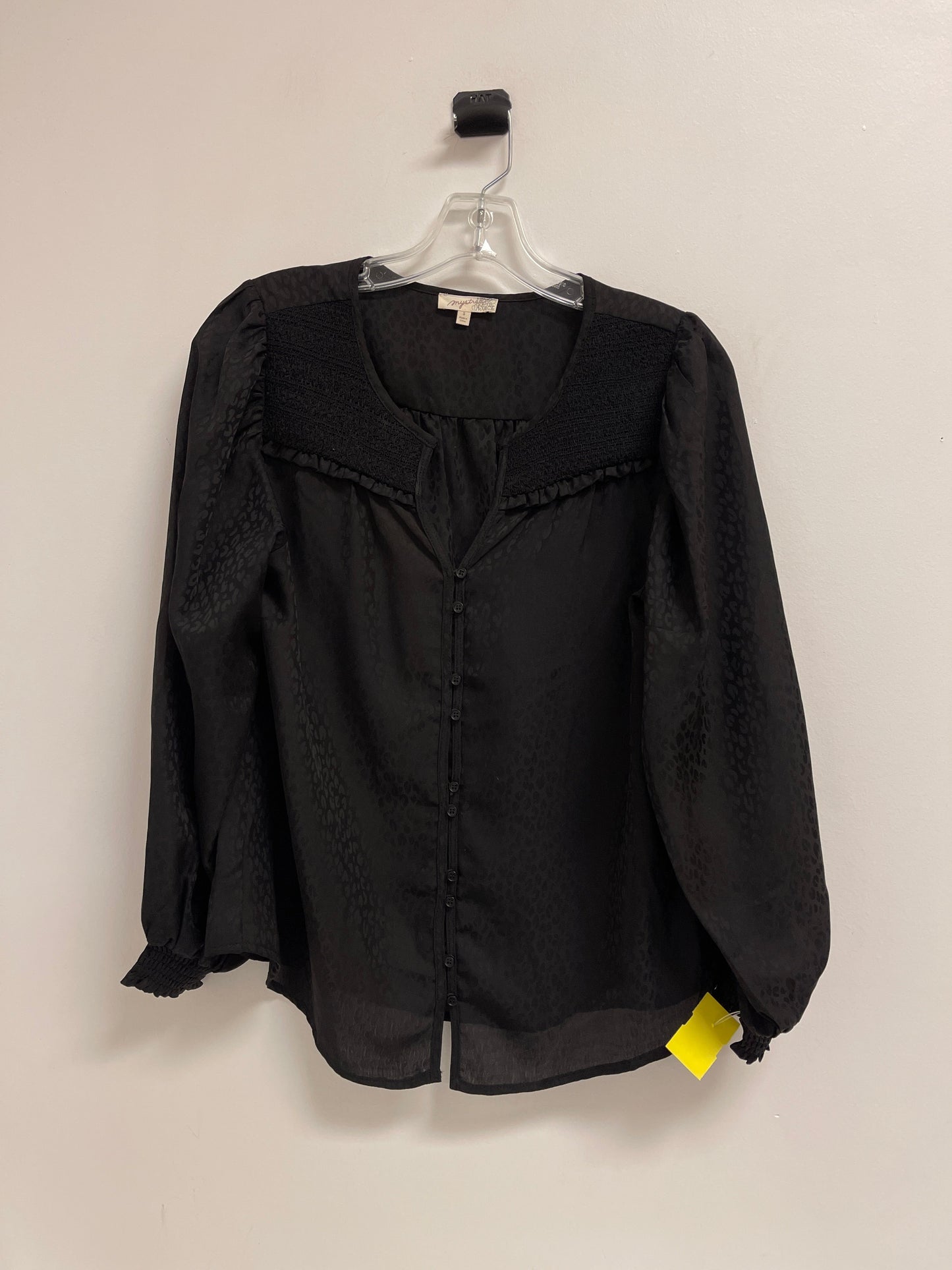 Top Long Sleeve By Mystree In Black, Size: S