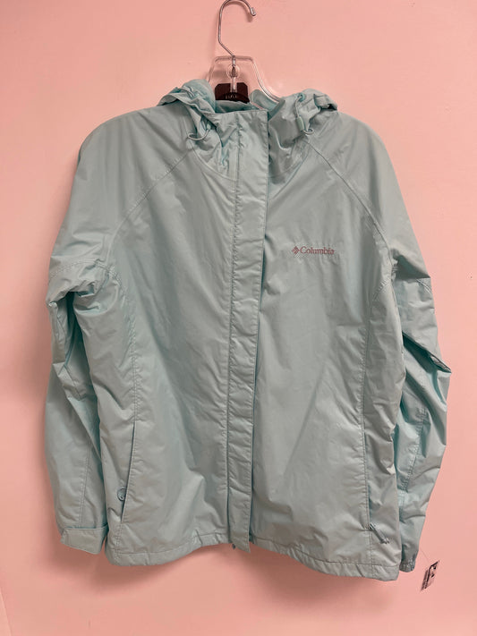 Jacket Windbreaker By Columbia In Blue, Size: L