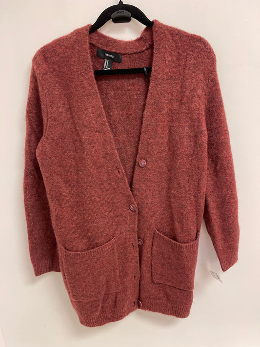 Cardigan By Forever 21 In Red, Size: M