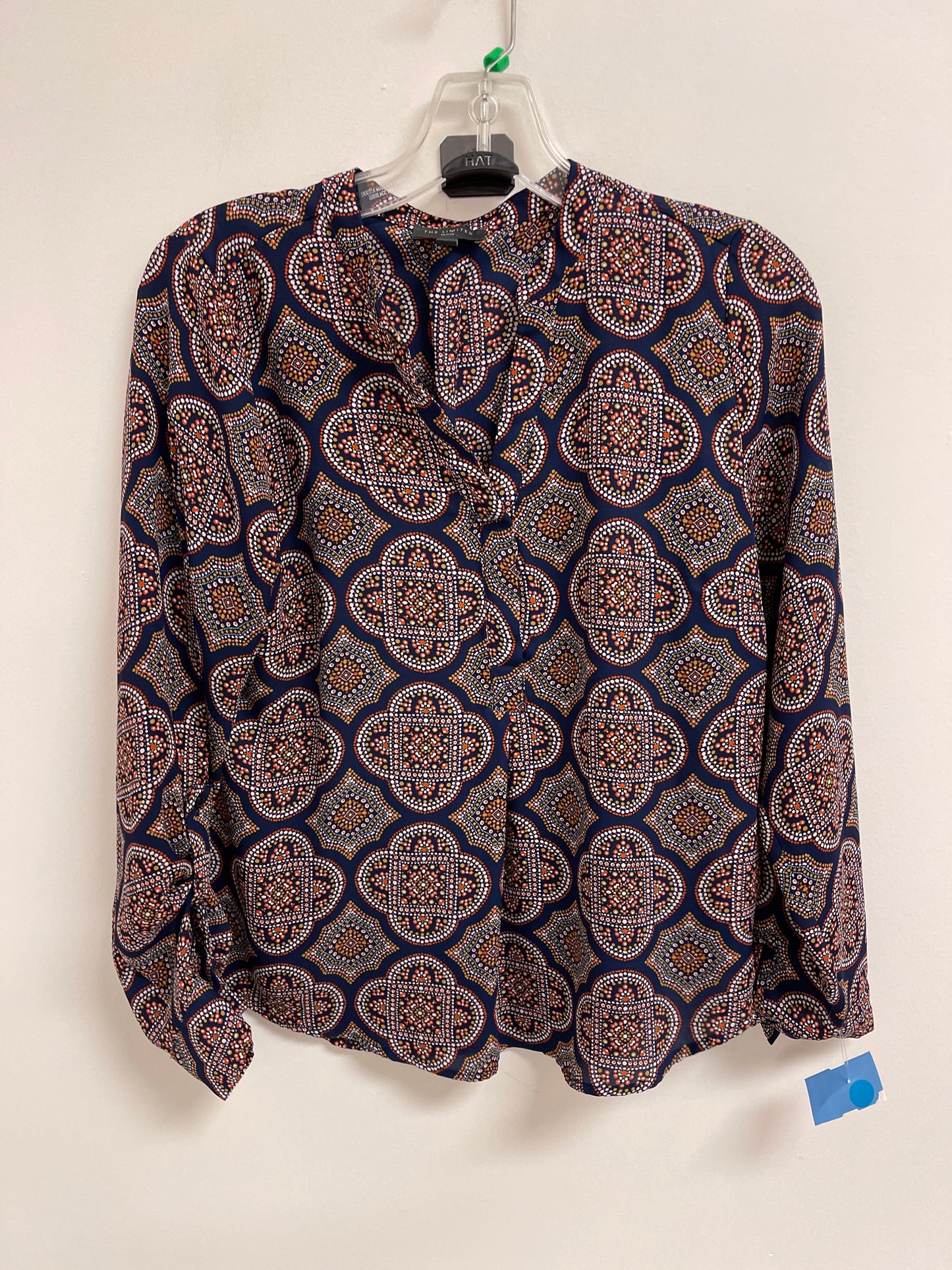 Top Long Sleeve By Limited In Blue & Orange, Size: Mp