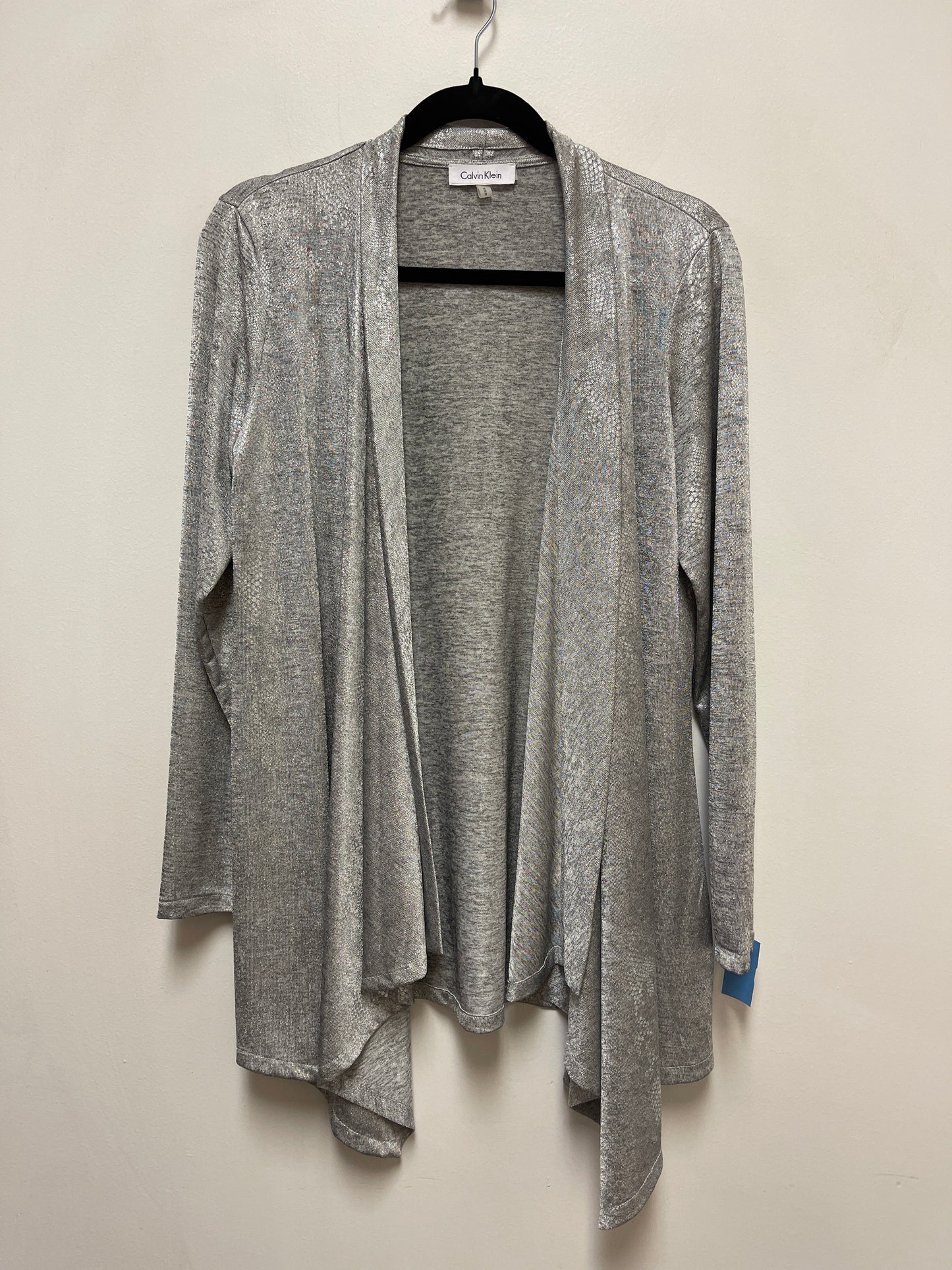 Cardigan By Calvin Klein In Silver, Size: M