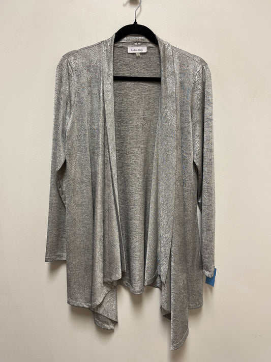 Cardigan By Calvin Klein In Silver, Size: M