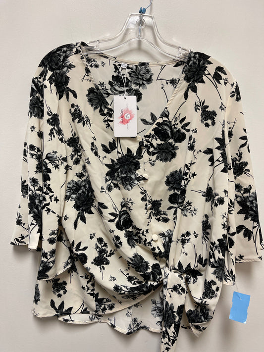 Top Short Sleeve By Clothes Mentor In Floral Print, Size: 2x