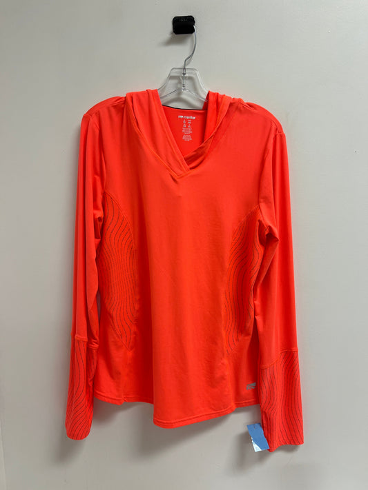 Athletic Top Long Sleeve Hoodie By Marika In Orange, Size: Xl