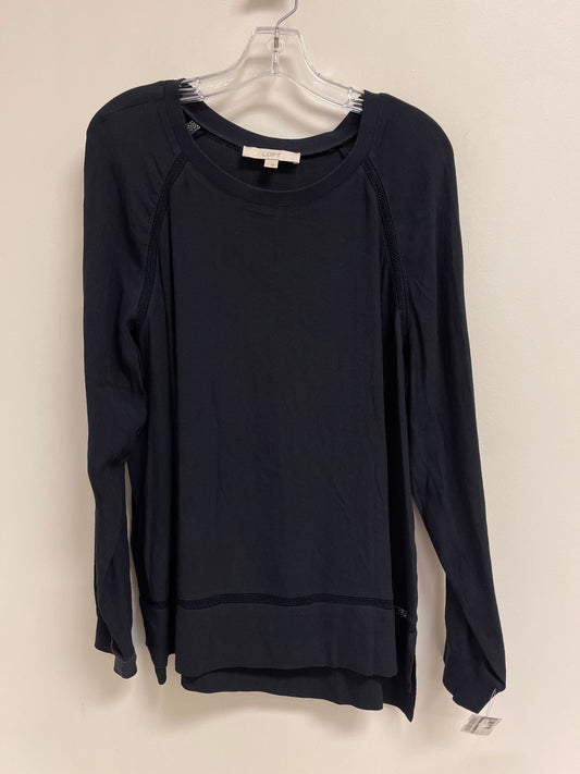 Top Long Sleeve By Loft In Navy, Size: L