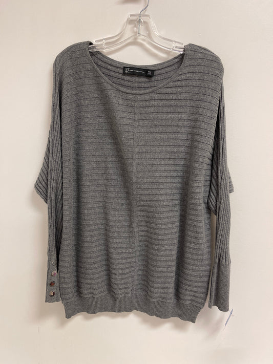 Top Long Sleeve By New York And Co In Grey, Size: 2x