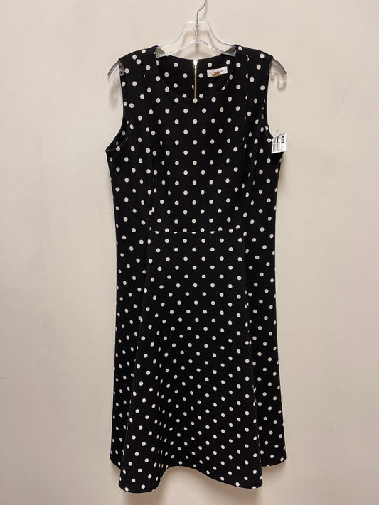 Dress Casual Midi By Calvin Klein In Polkadot Pattern, Size: Xl