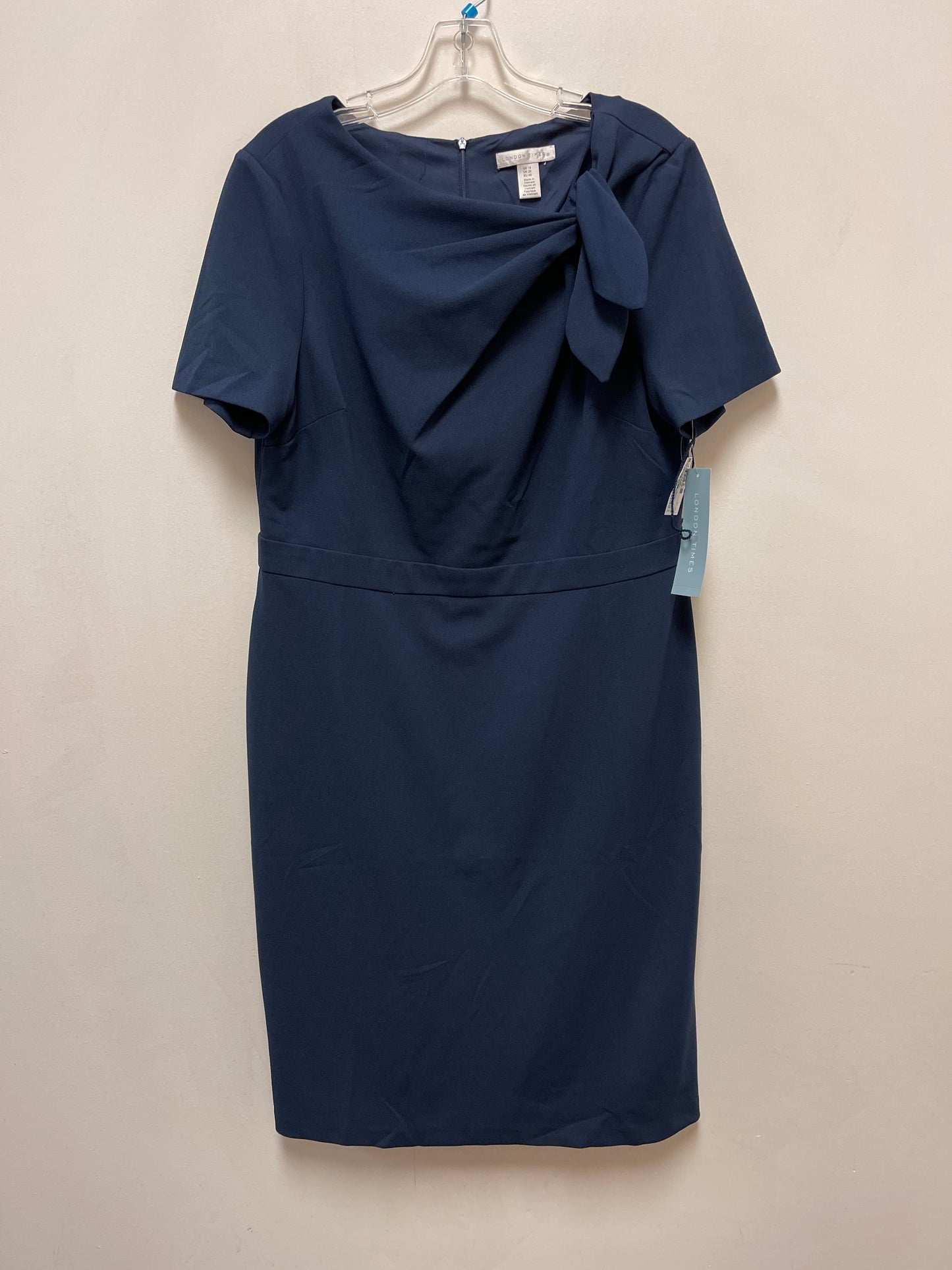 Dress Casual Short By London Times In Navy, Size: 1x