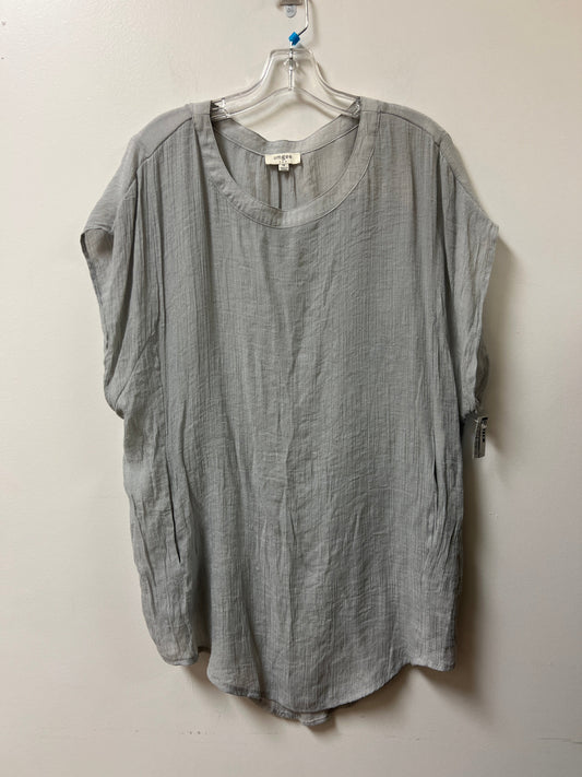 Top Short Sleeve By Umgee In Grey, Size: M