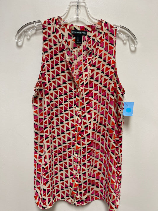 Top Sleeveless By Cynthia Rowley In Pink & Red, Size: S