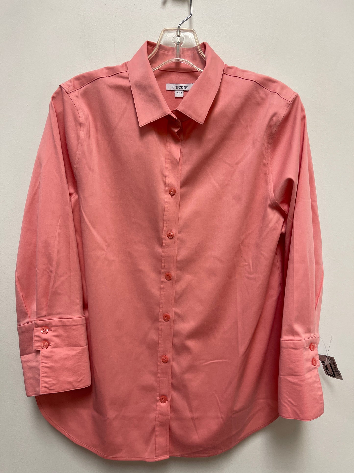 Top Long Sleeve By Chicos In Pink, Size: M