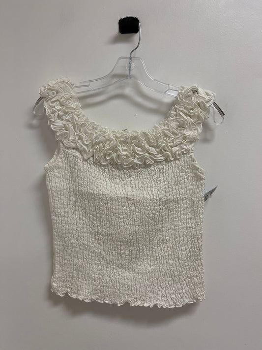 Top Sleeveless By Cmc In White, Size: M