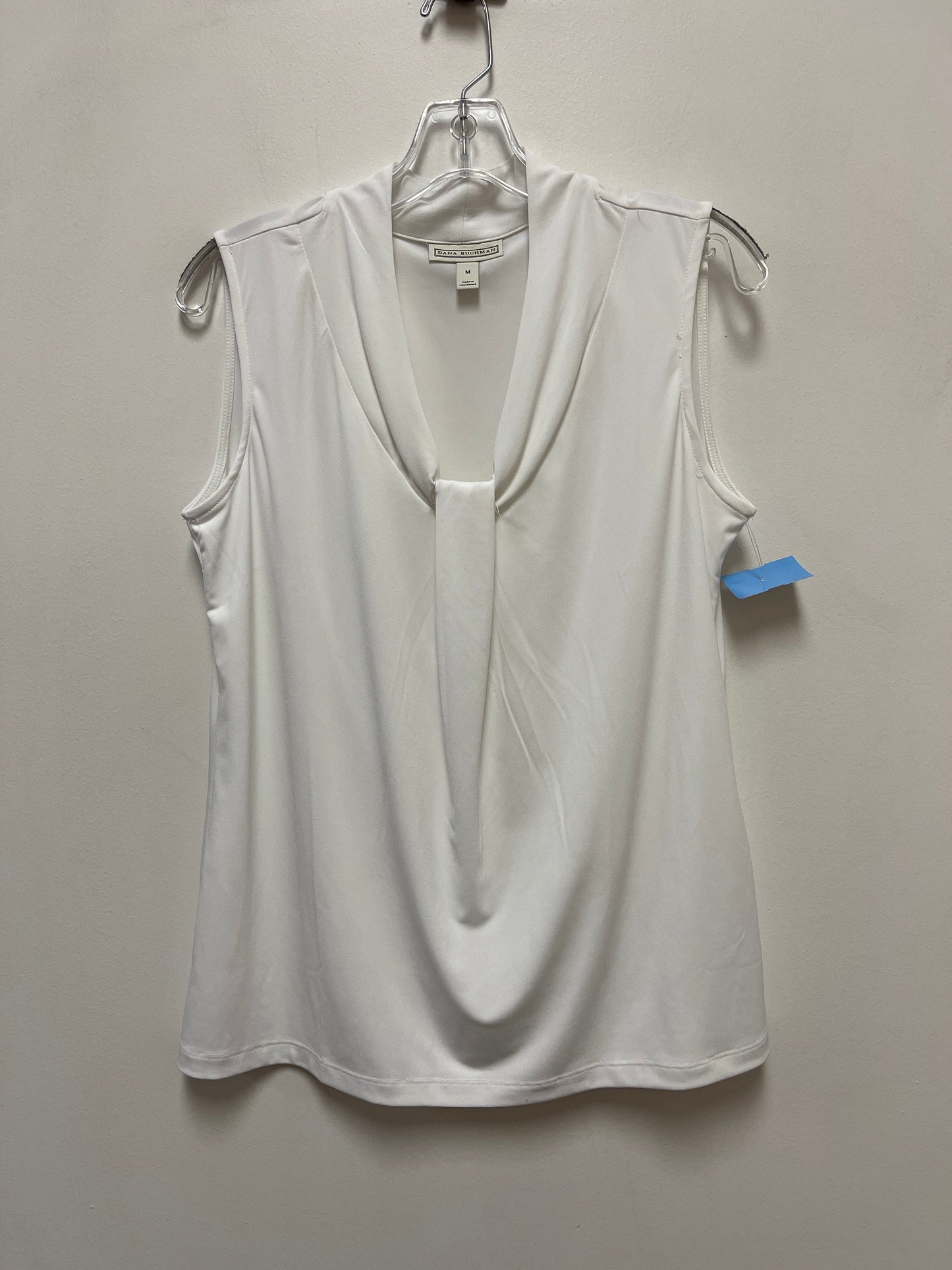 Top Sleeveless By Dana Buchman In White, Size: M