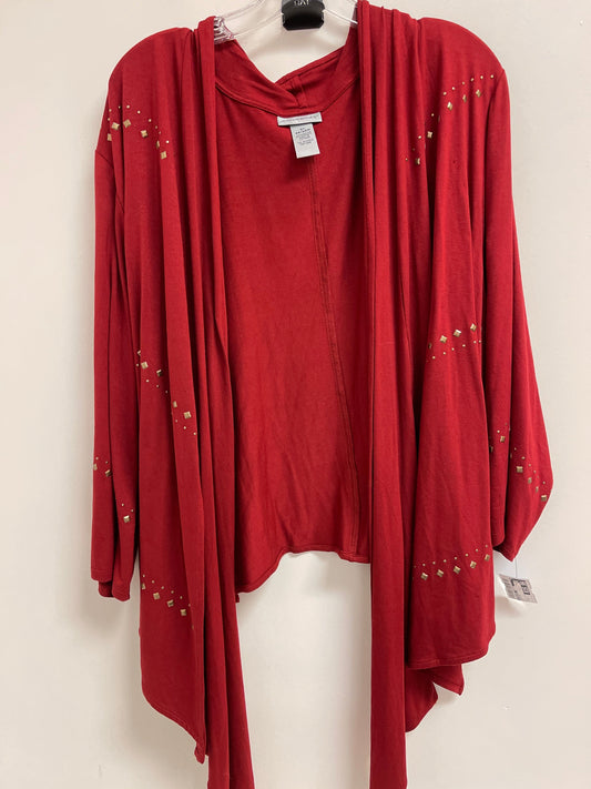 Cardigan By Catherines In Red, Size: 3x