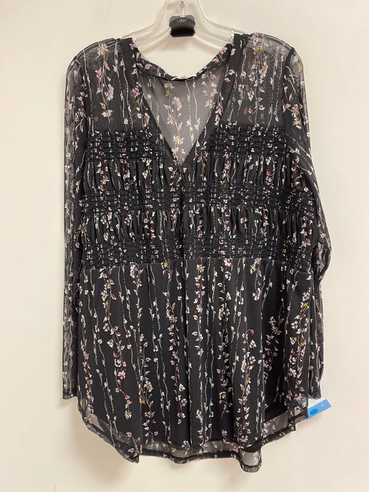 Top Long Sleeve By Maurices In Floral Print, Size: 3x