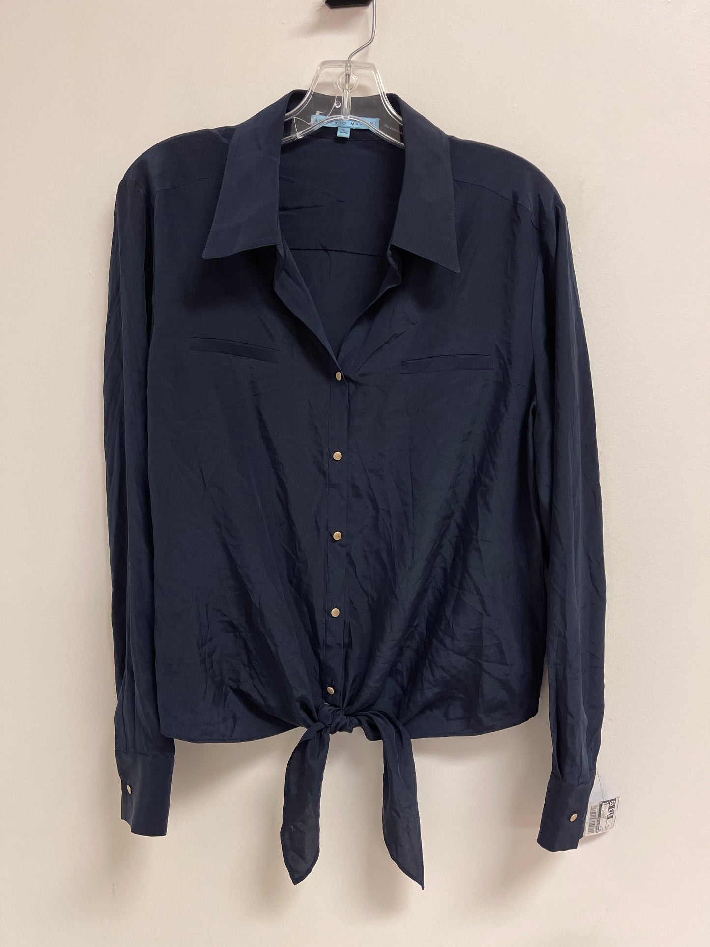 Top Long Sleeve By Antonio Melani In Navy, Size: L