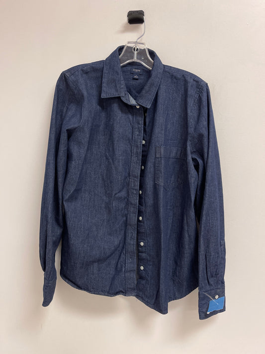 Top Long Sleeve By J. Crew In Navy, Size: L