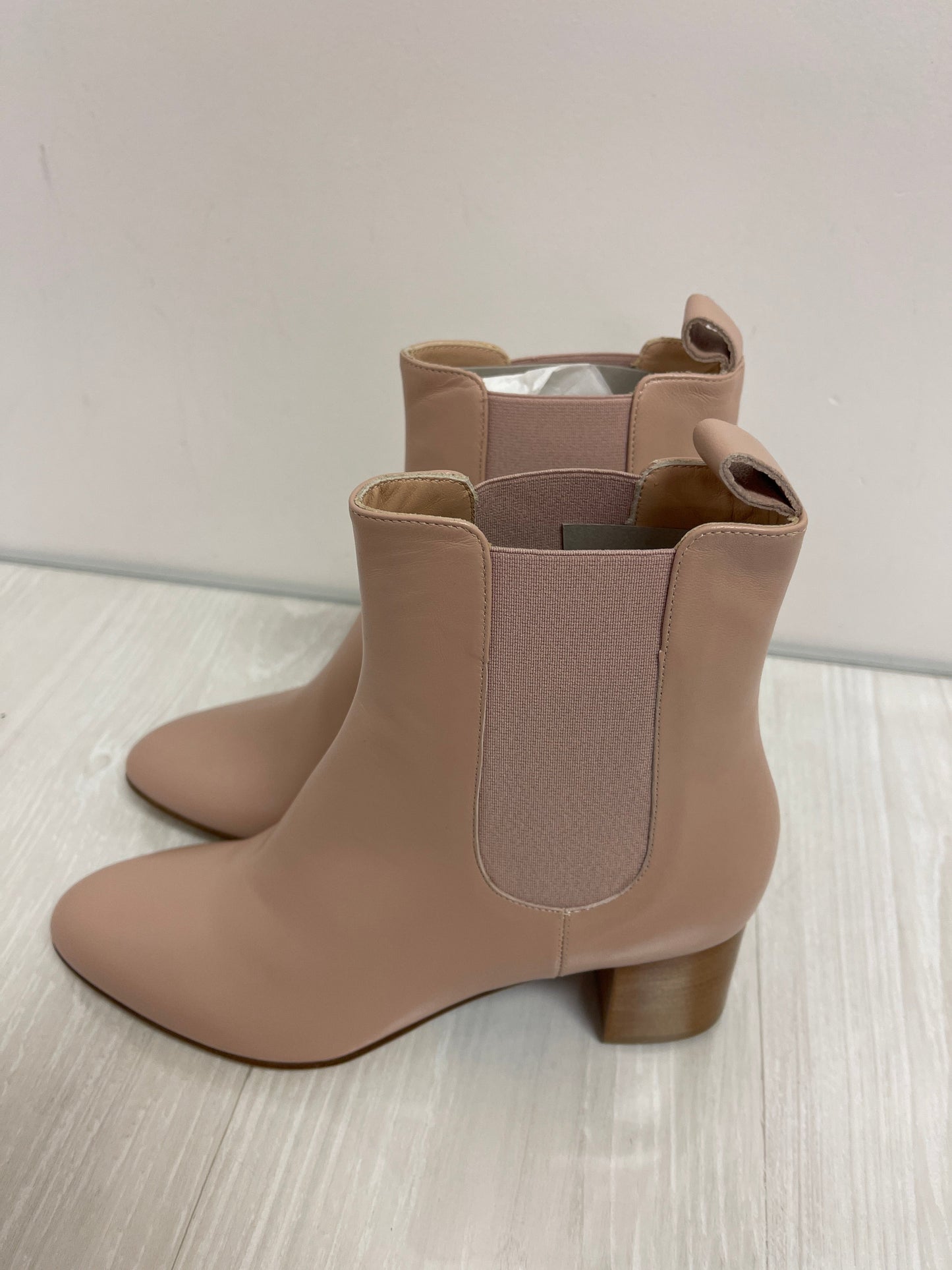 Boots Ankle Heels By Clothes Mentor In Pink, Size: 8.5