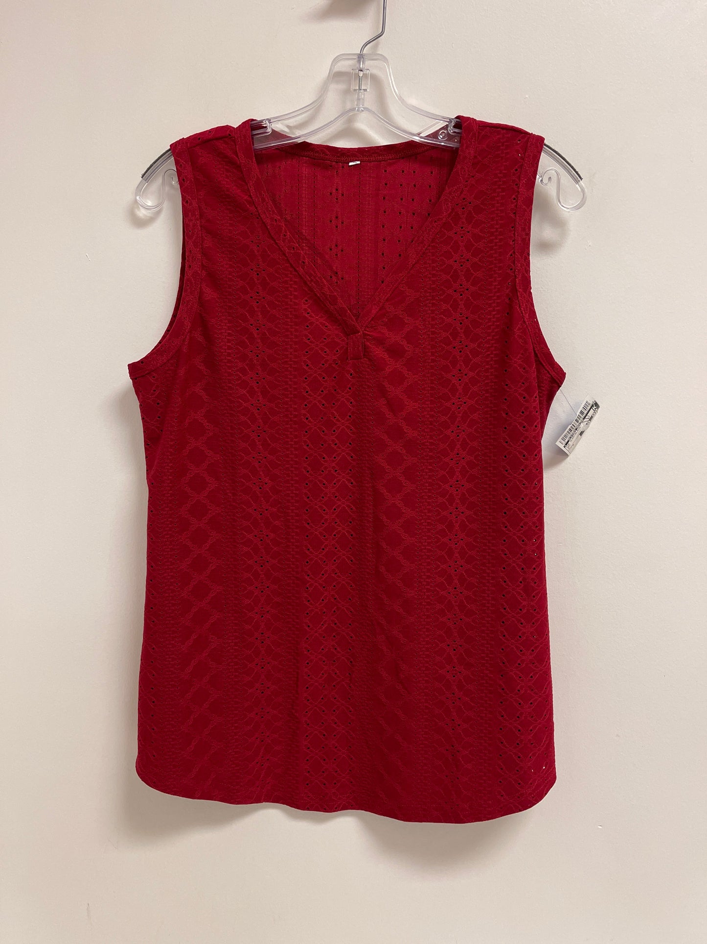 Top Sleeveless By Clothes Mentor In Red, Size: M