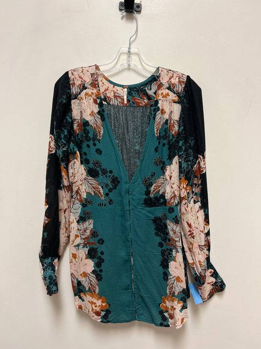 Top Long Sleeve By Free People In Floral Print, Size: S