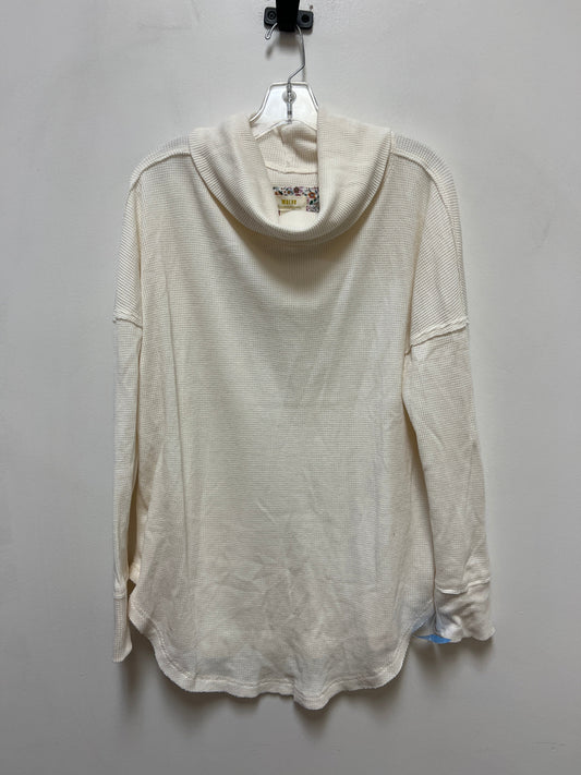 Top Long Sleeve By Maeve In Cream, Size: L