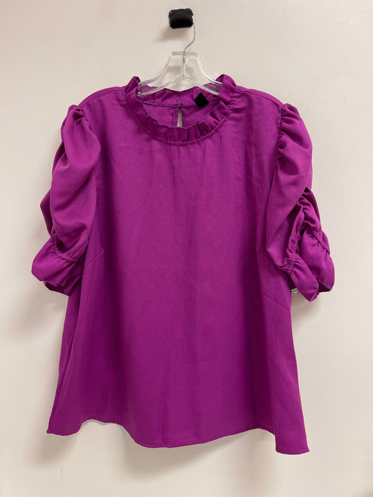 Top Short Sleeve By Shein In Purple, Size: 3x