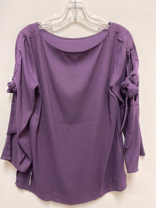 Top Long Sleeve By Ann Taylor In Purple, Size: S