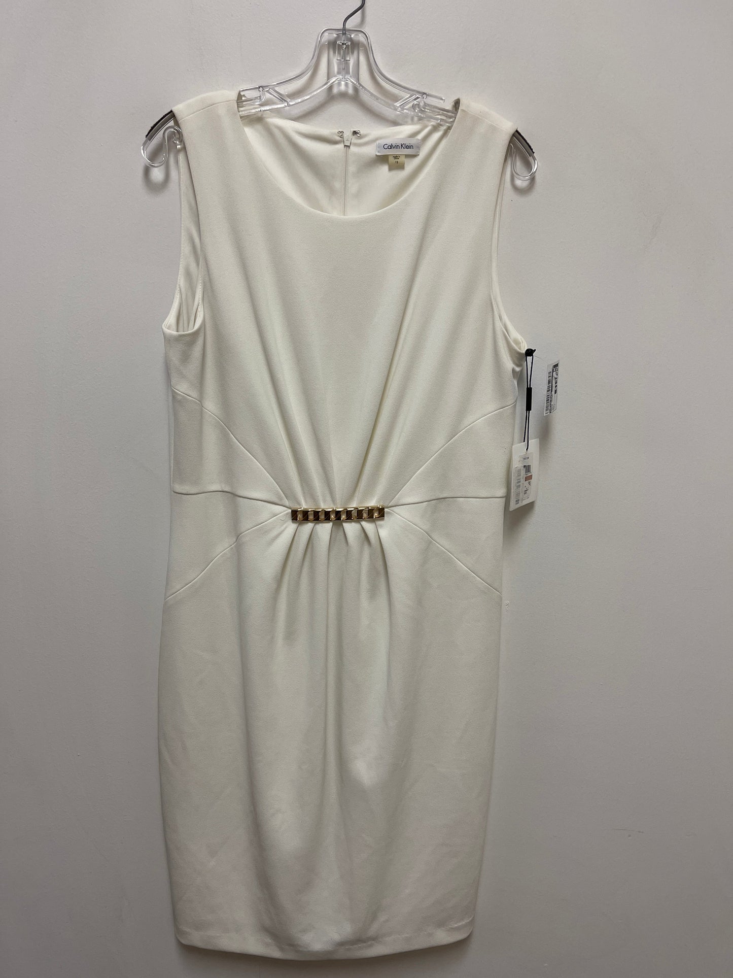 Dress Casual Short By Calvin Klein In White, Size: L