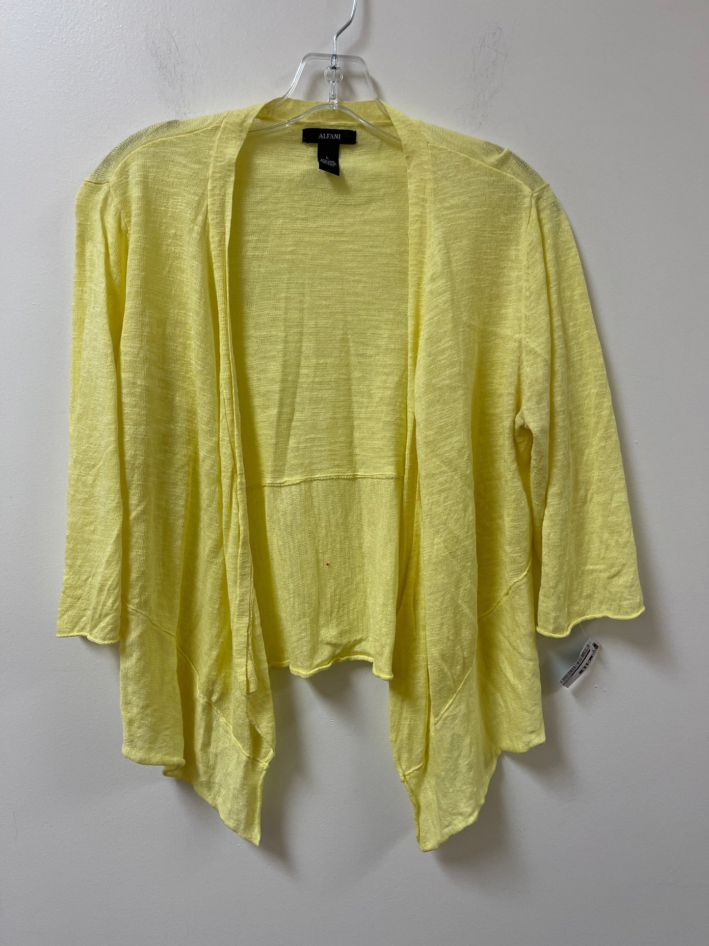 Cardigan By Alfani In Yellow, Size: L