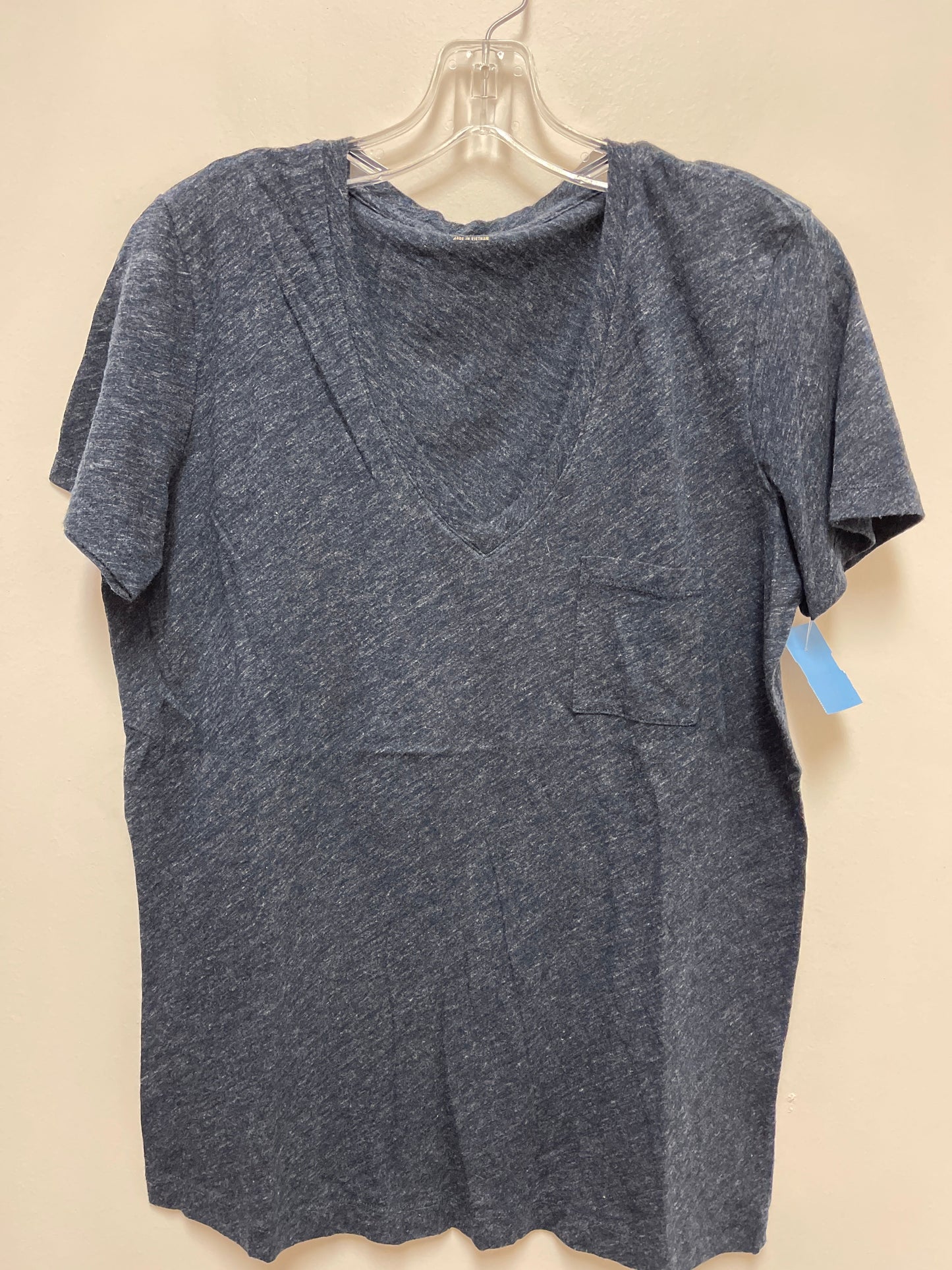 Top Short Sleeve By Madewell In Navy, Size: M