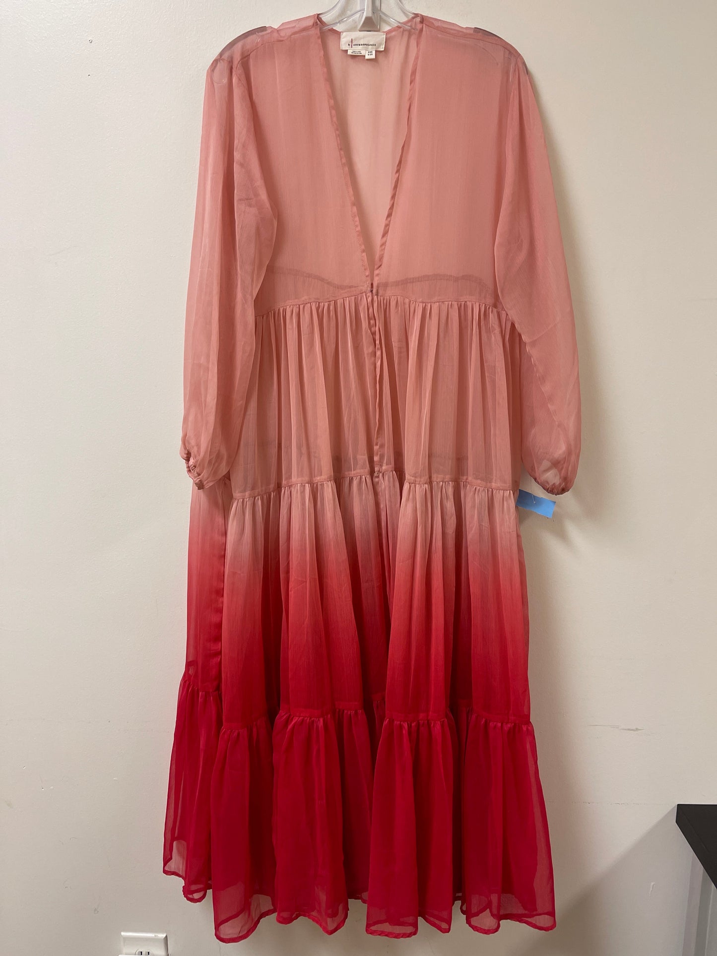 Kimono By Anthropologie In Pink & Red, Size: Osfm