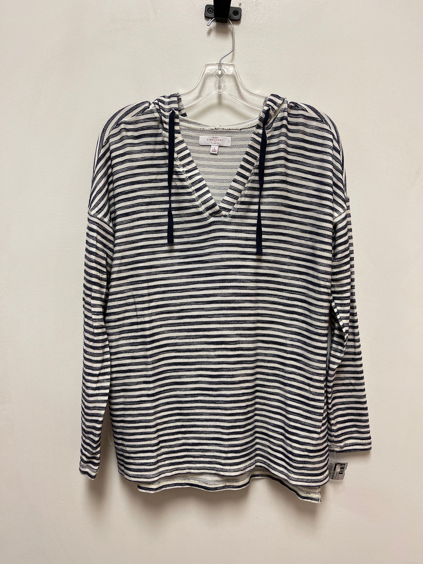 Top Long Sleeve By New Directions In Striped Pattern, Size: L