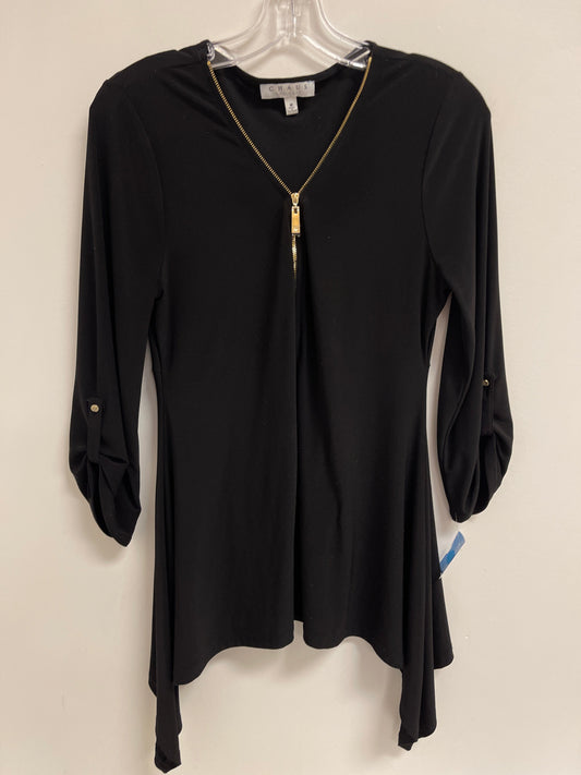 Top Long Sleeve By Chaus In Black, Size: M