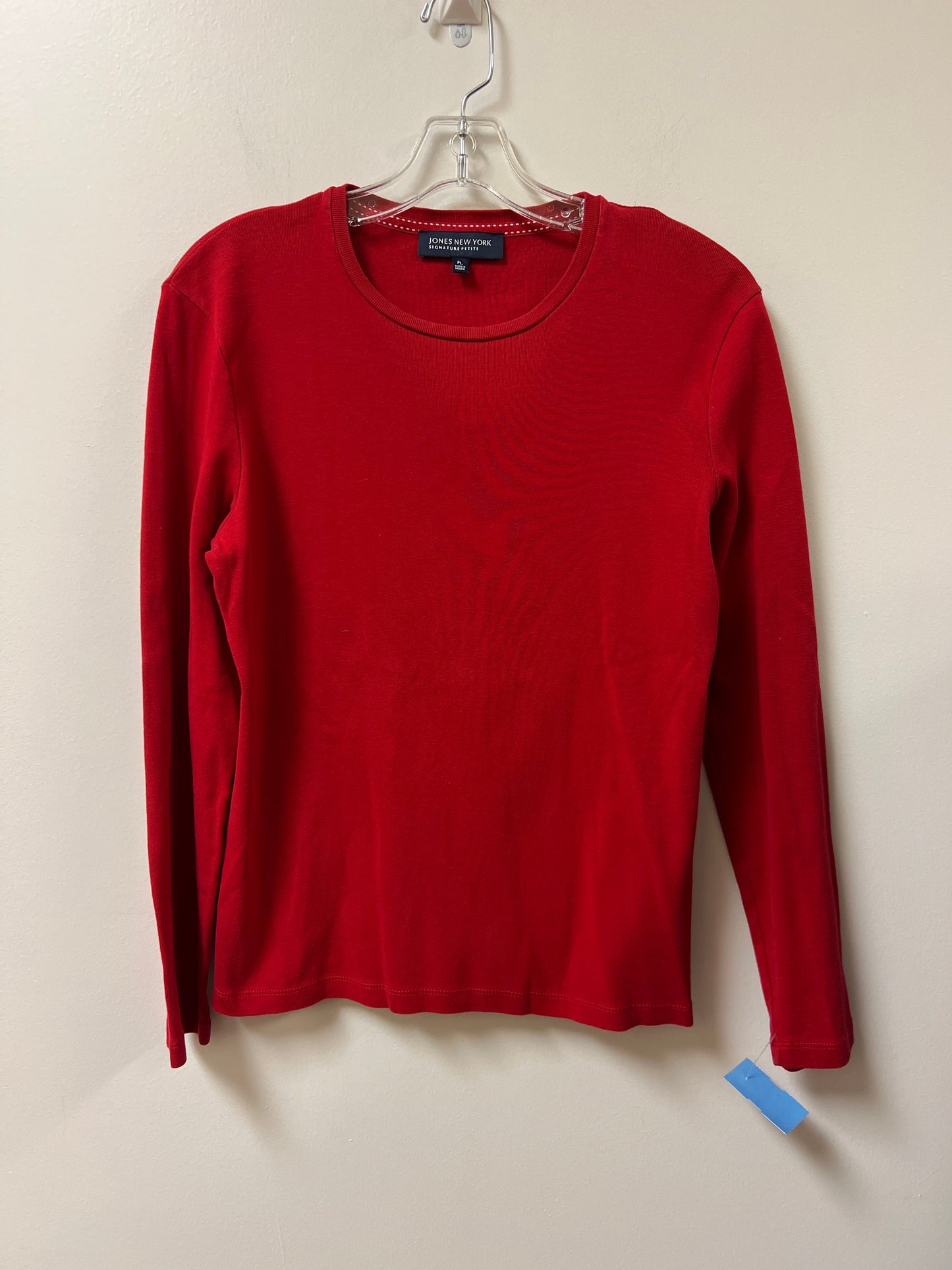 Top Long Sleeve Basic By Jones New York In Red, Size: Lp