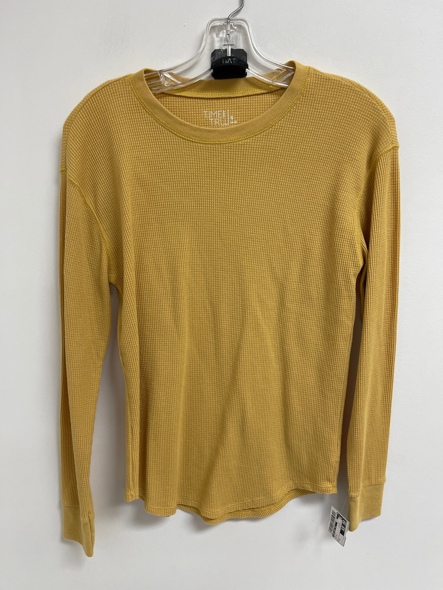 Top Long Sleeve By Time And Tru In Yellow, Size: S