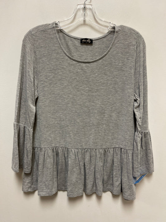 Top Long Sleeve By Clothes Mentor In Grey, Size: S