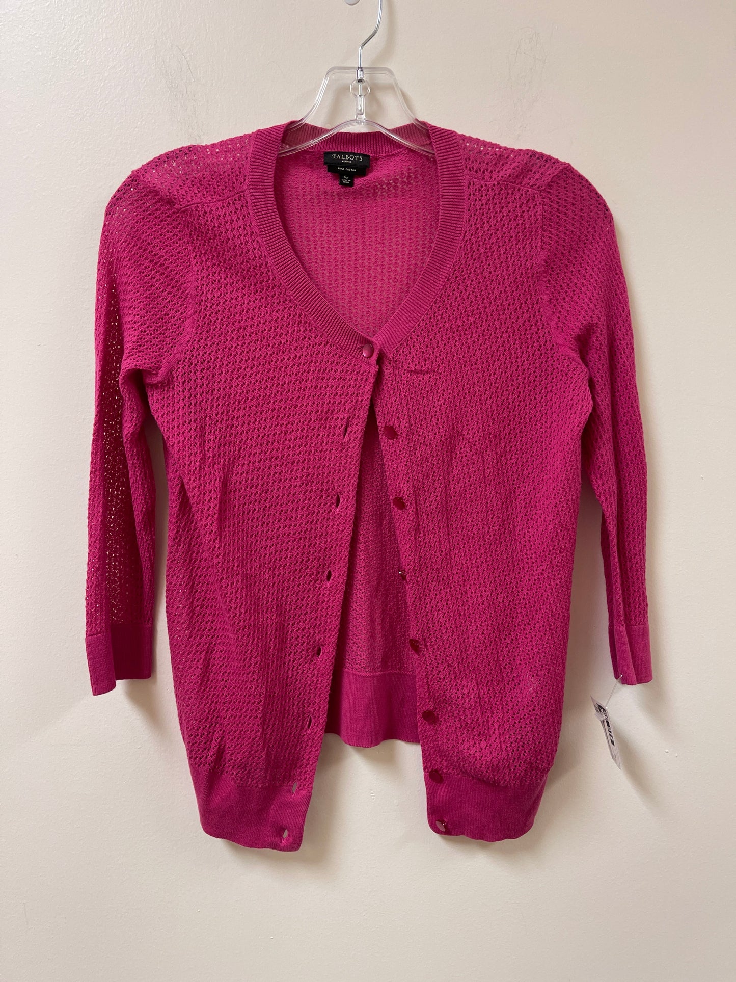 Cardigan By Talbots In Pink, Size: Sp