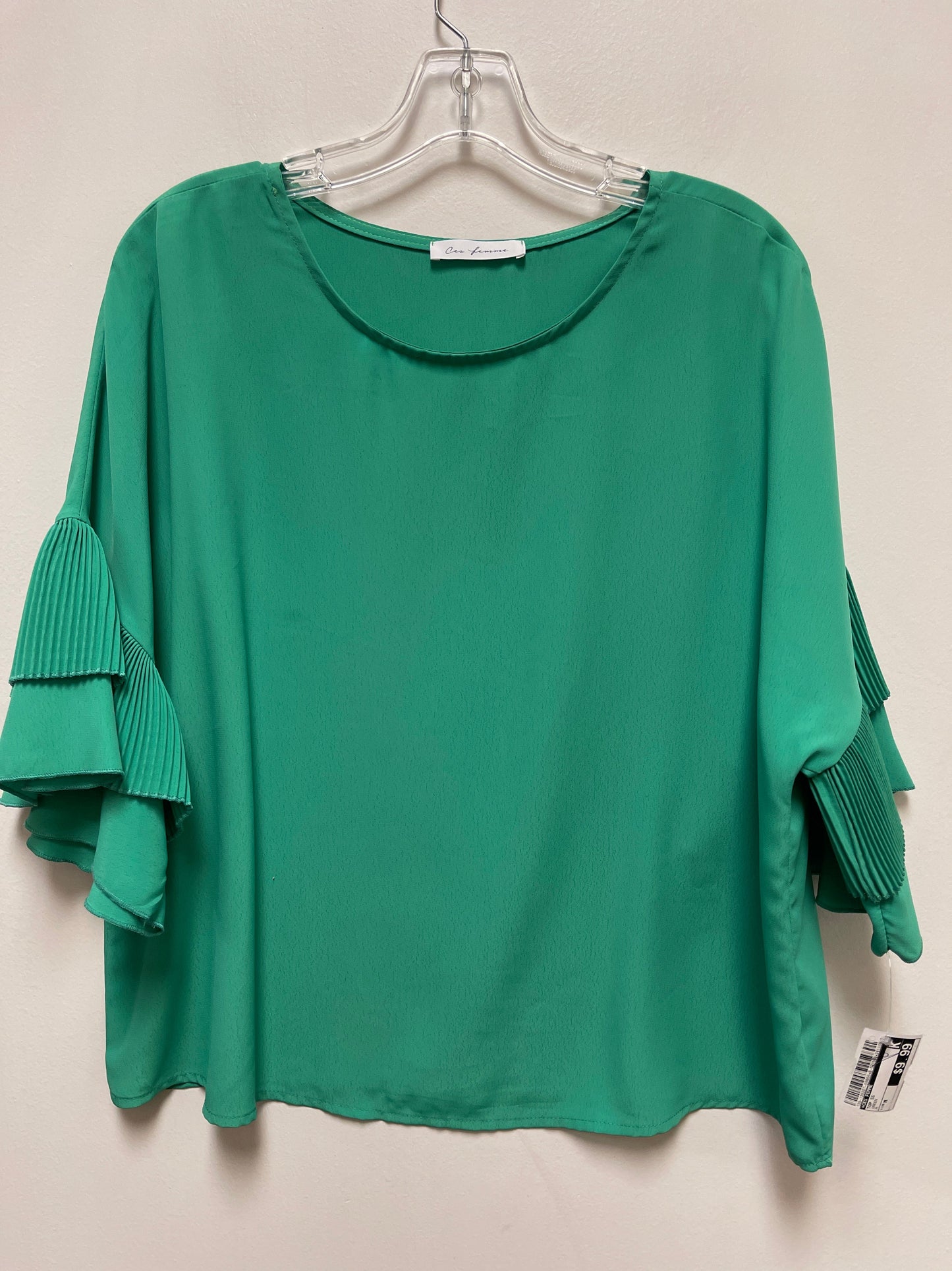 Top Short Sleeve By Ces Femme In Green, Size: M