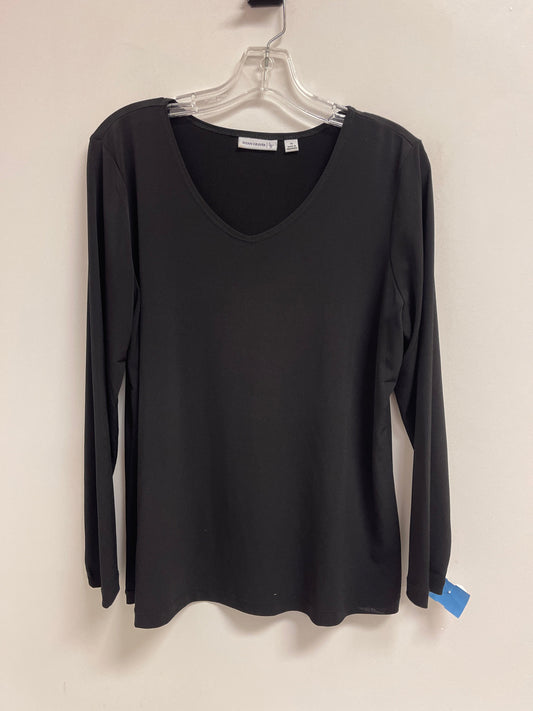 Top Long Sleeve By Susan Graver In Black, Size: M