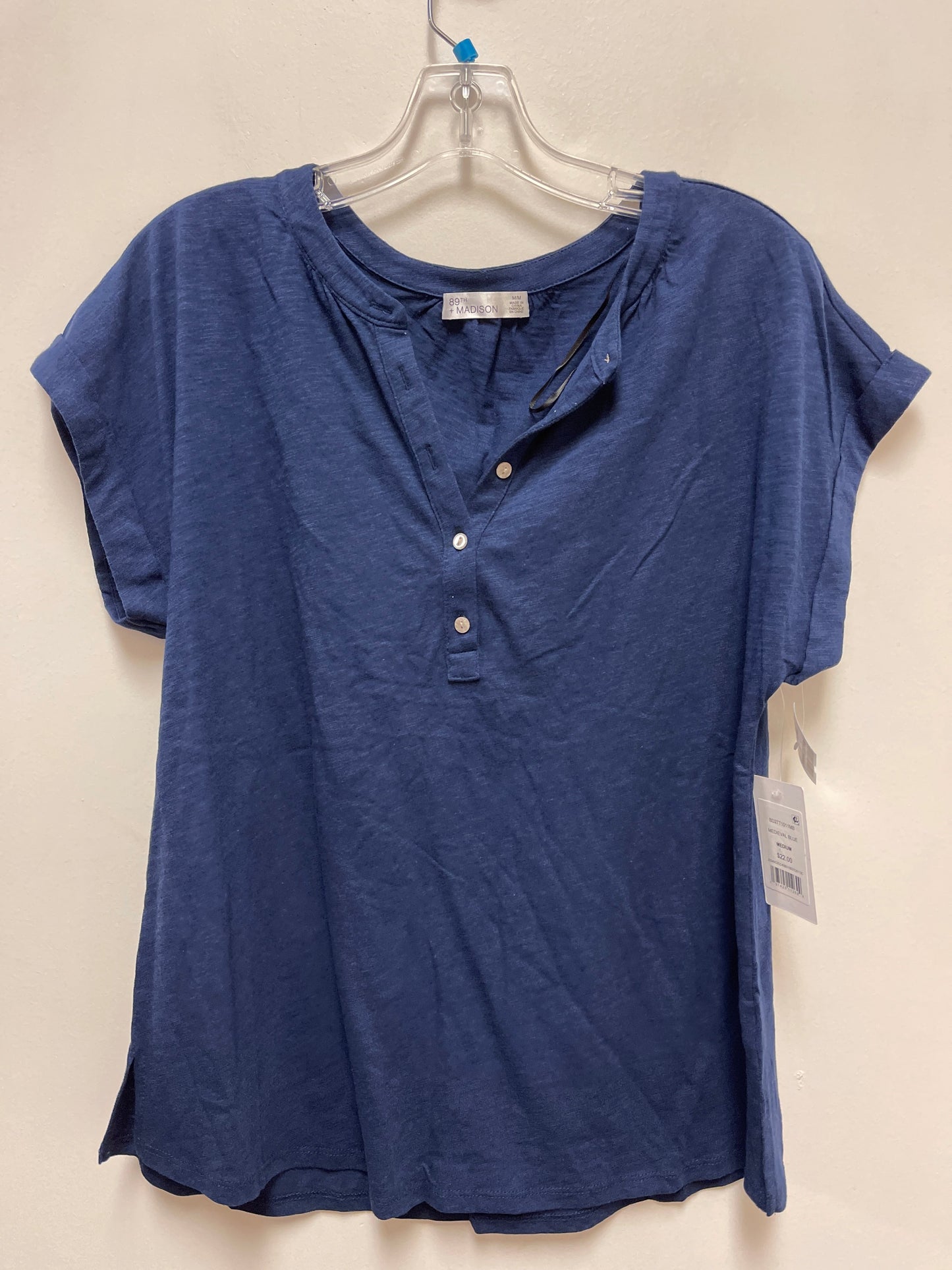 Top Short Sleeve By 89th And Madison In Navy, Size: M