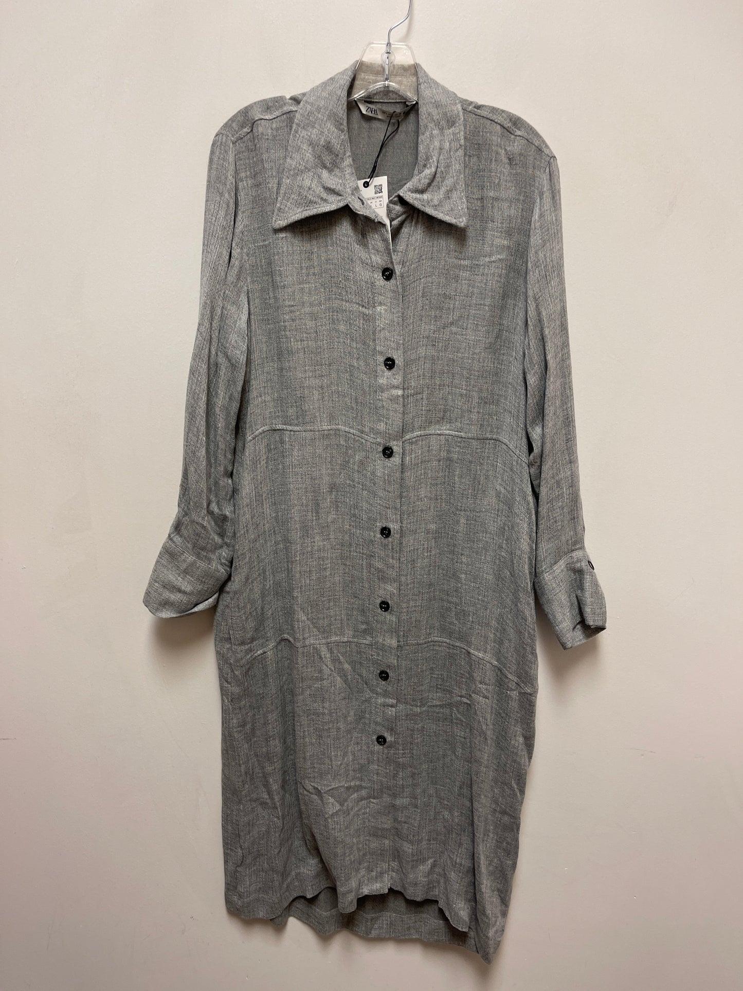 Dress Casual Maxi By Zara In Grey, Size: L