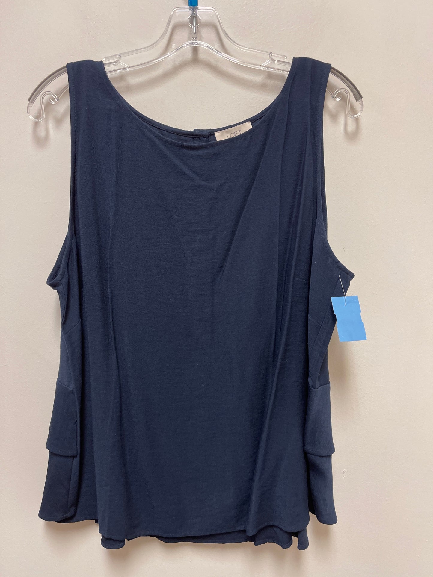 Top Sleeveless By Loft In Navy, Size: Xl