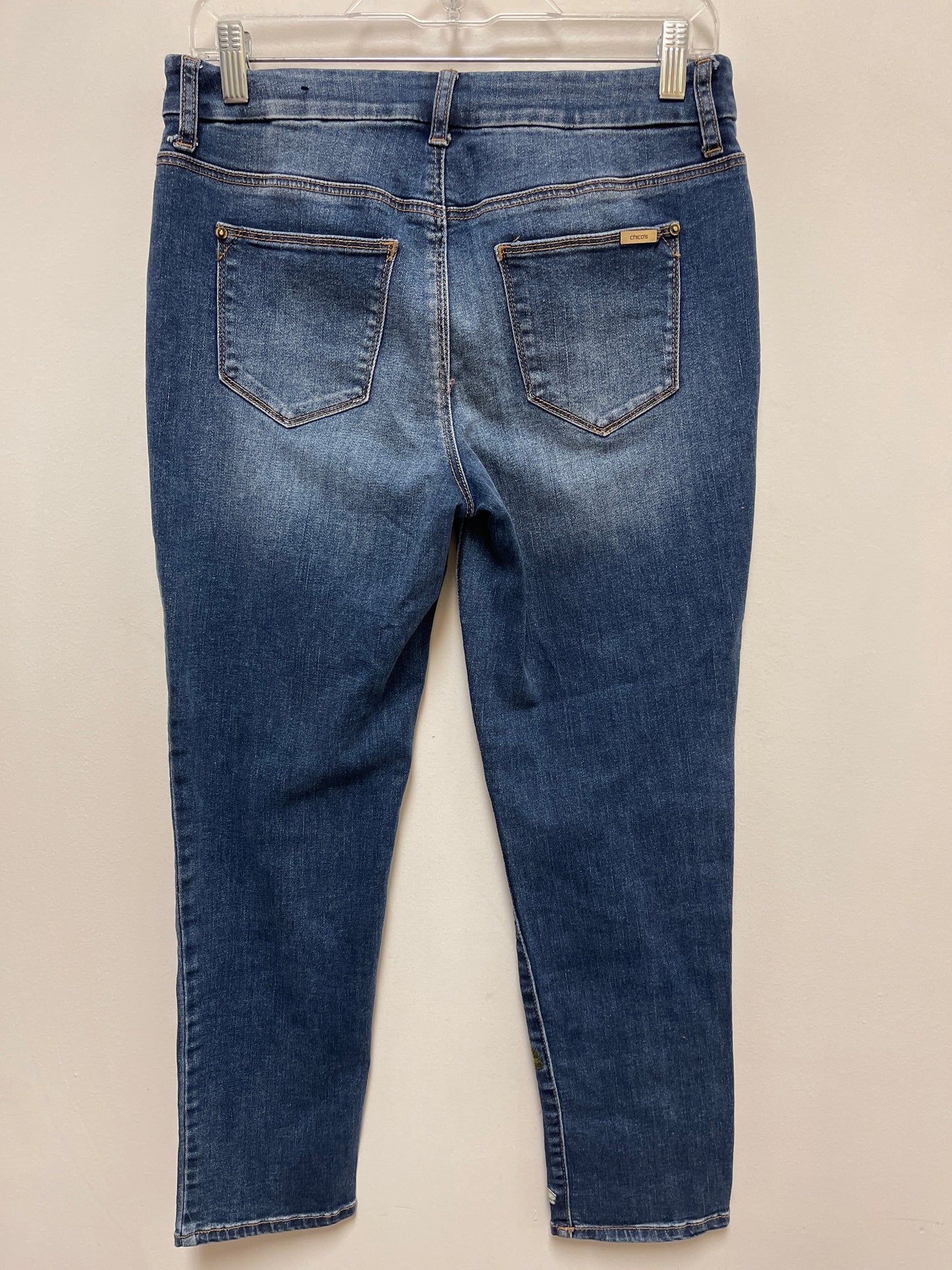 Jeans Skinny By Chicos In Blue Denim, Size: 4