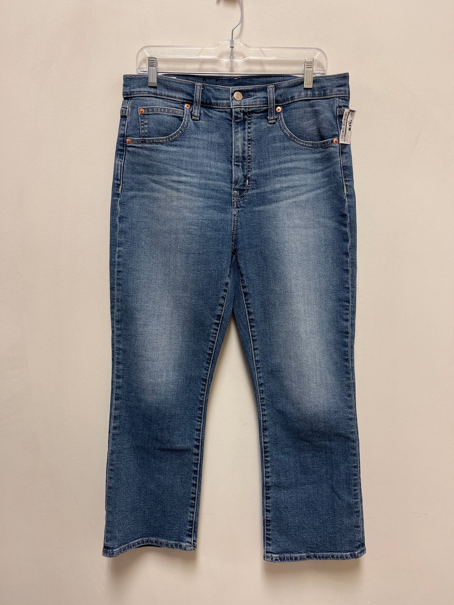 Jeans Straight By Gap In Blue Denim, Size: 12