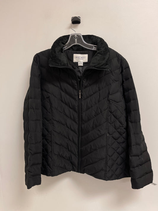 Jacket Puffer & Quilted By Nine West In Black, Size: Xl