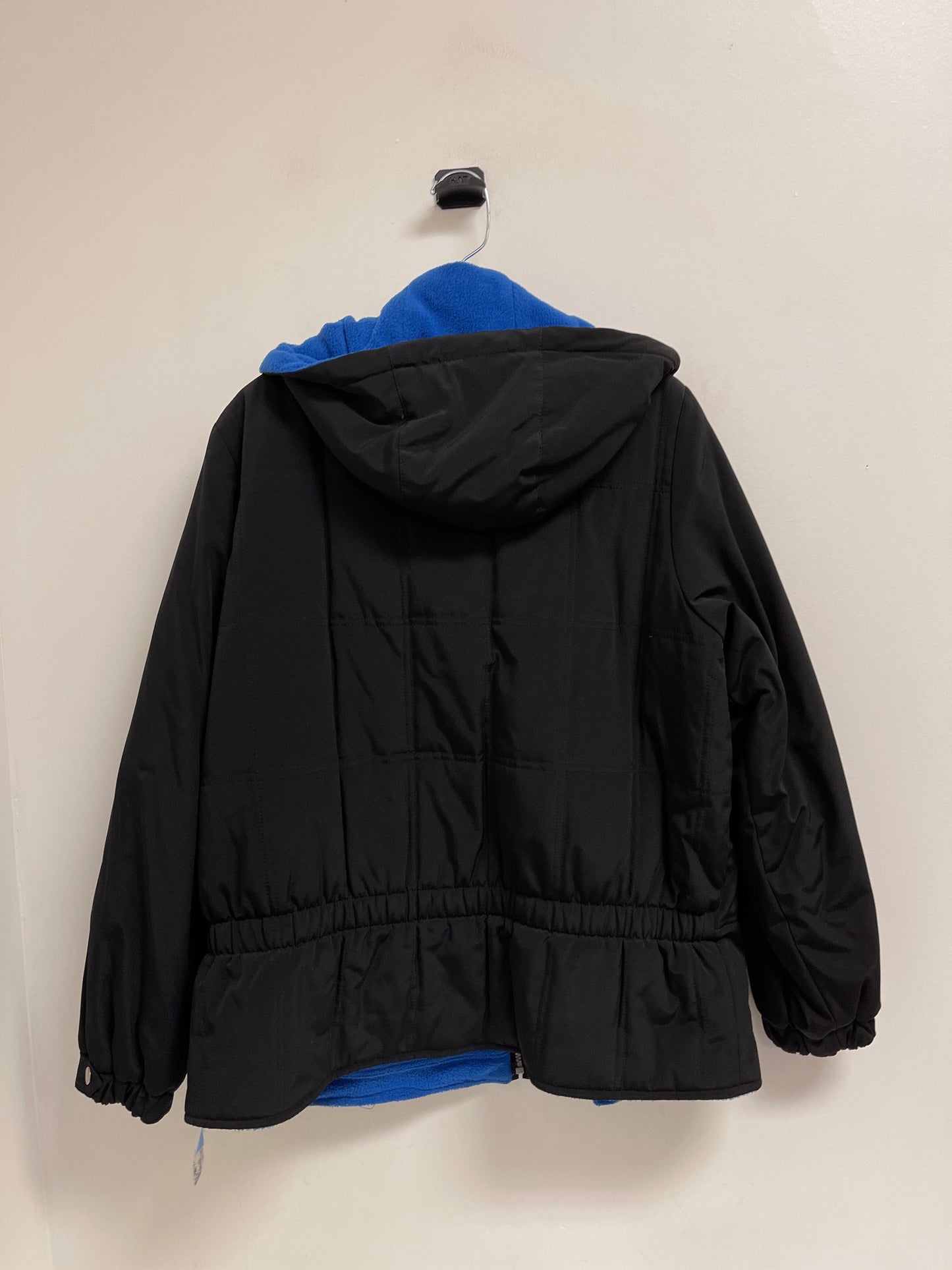 Jacket Puffer & Quilted By Fleet Street In Black & Blue, Size: L