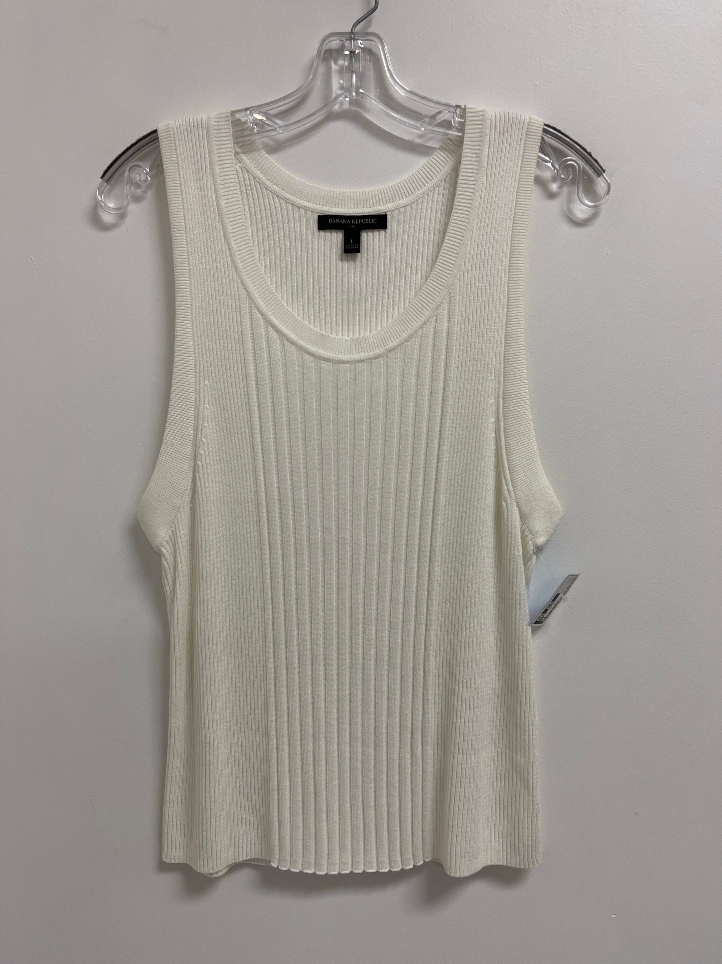 Tank Top By Banana Republic In White, Size: L