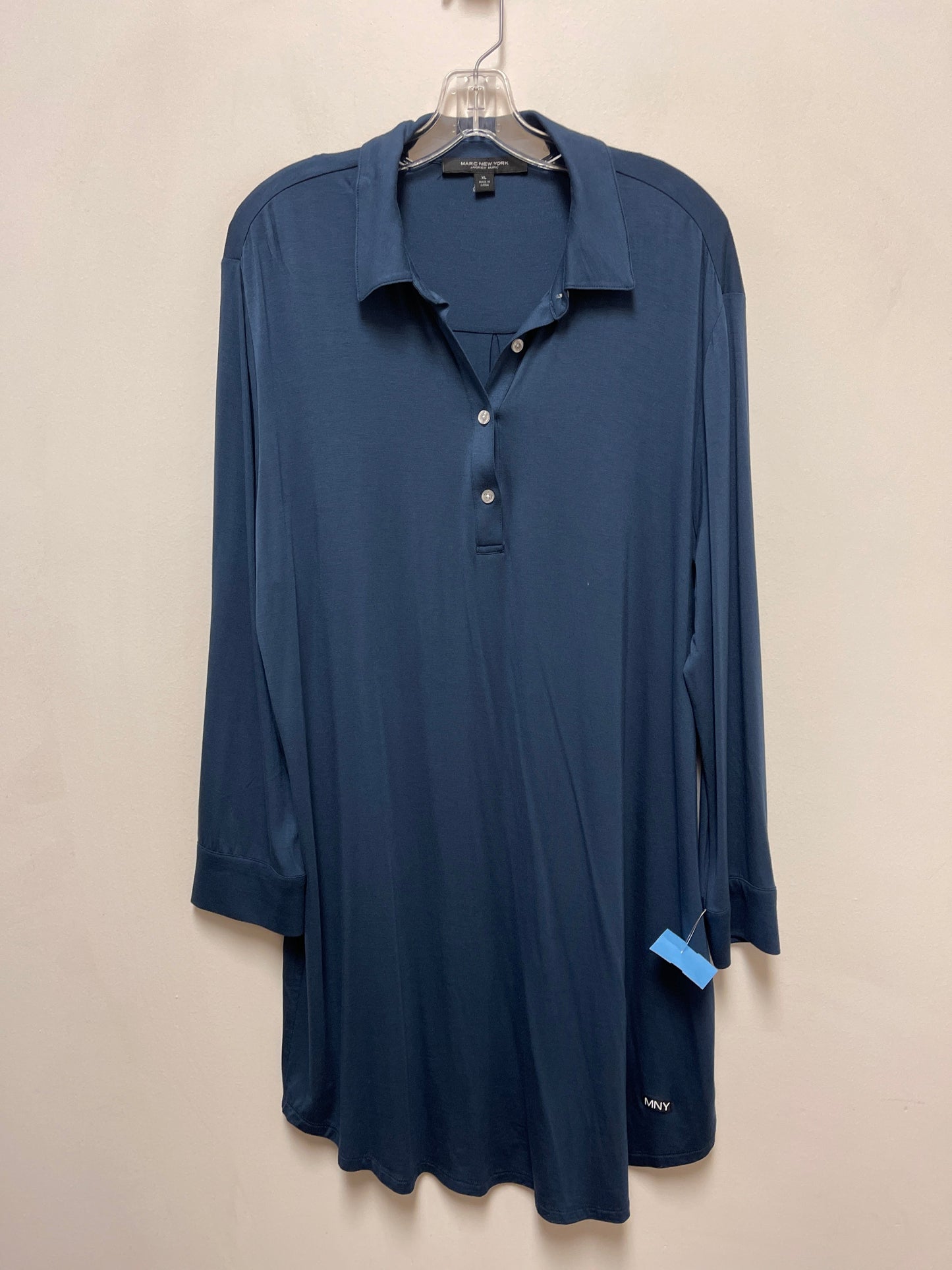 Tunic Long Sleeve By Marc New York In Blue, Size: Xl