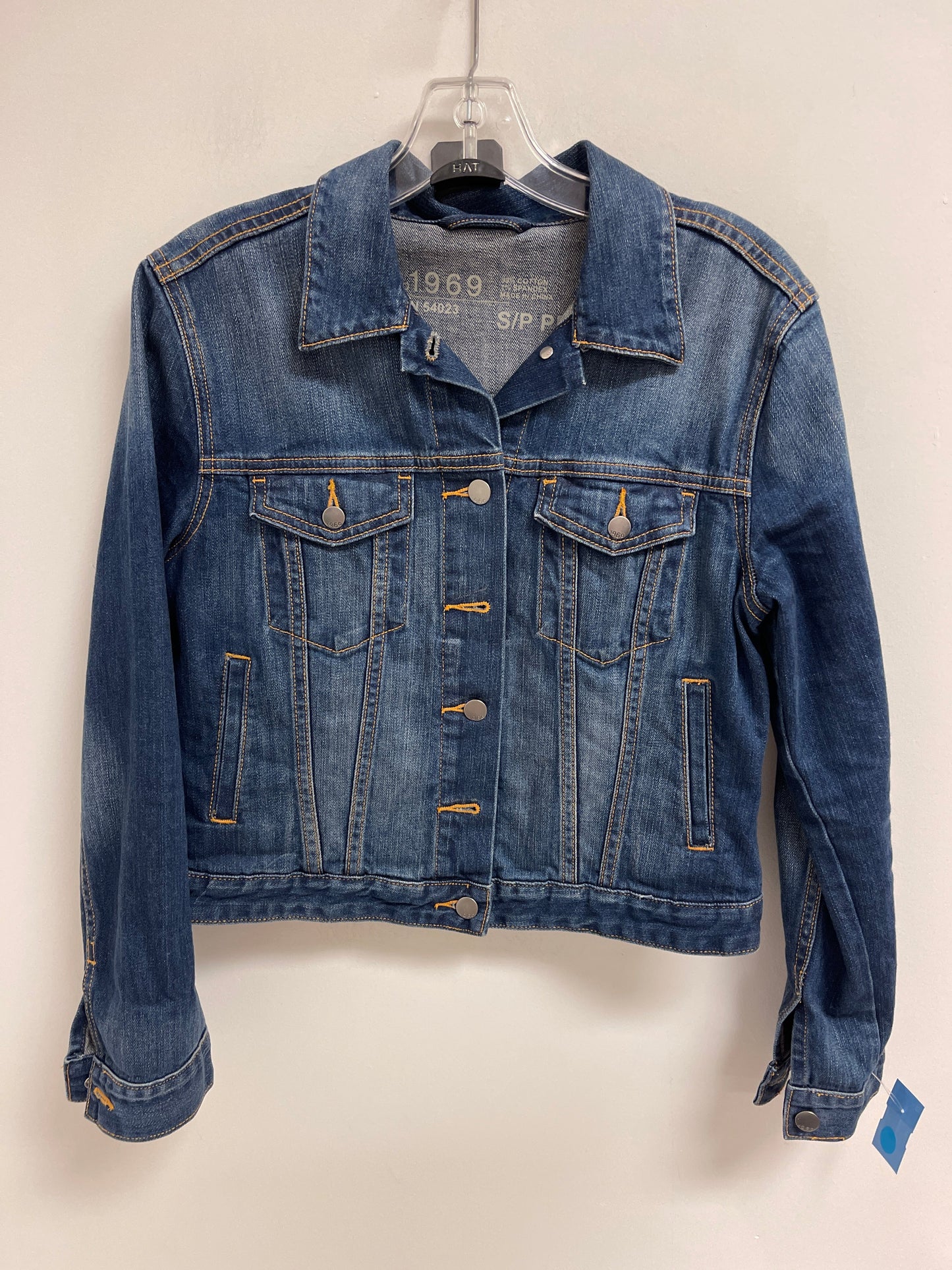 Jacket Denim By Gap In Blue Denim, Size: S